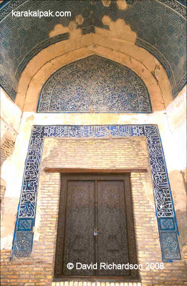 Tilework around the door