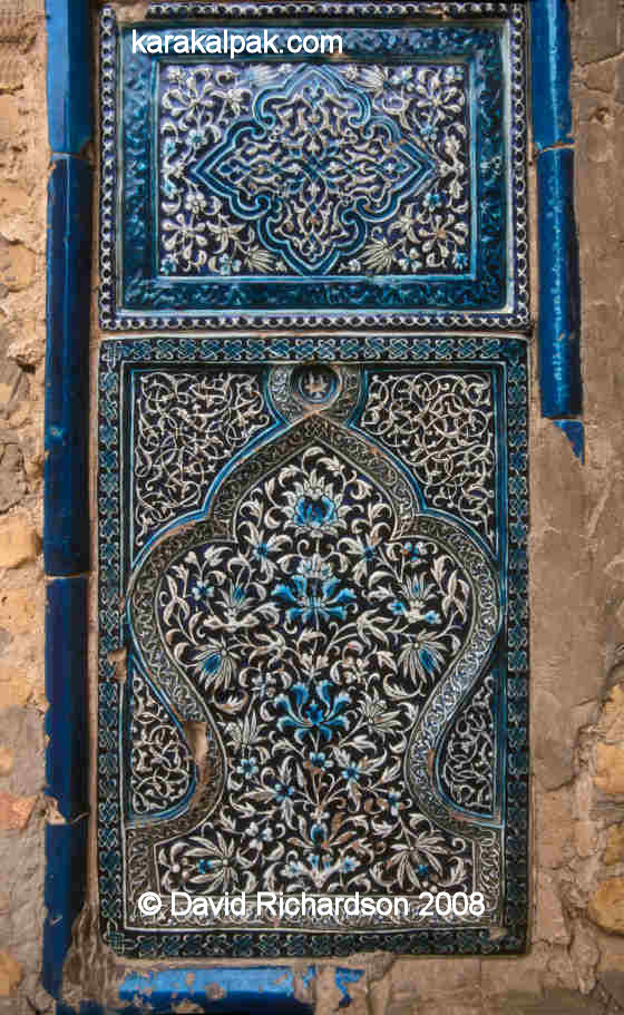 Glazed tilework panel