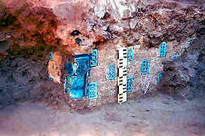 Excavations of a dwelling