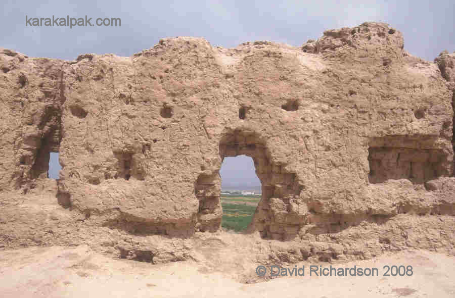 Inside wall of Qizil Qala