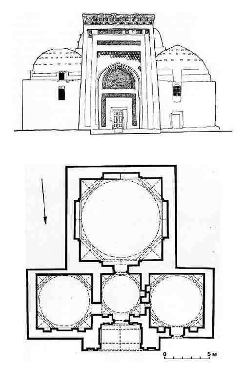 Drawing of the Najm al-Din Mausoleum