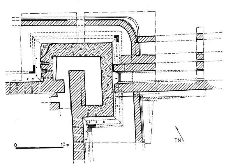 Plan of the eastern corner tower