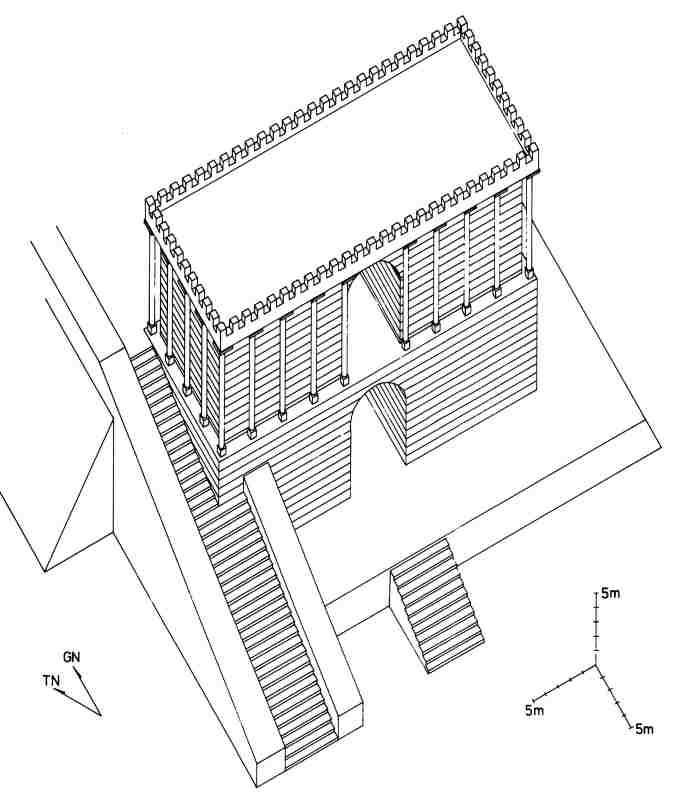 Reconstruction of the central mausoleum
