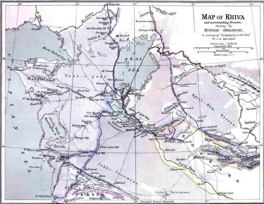 Map of Khiva Campiagn