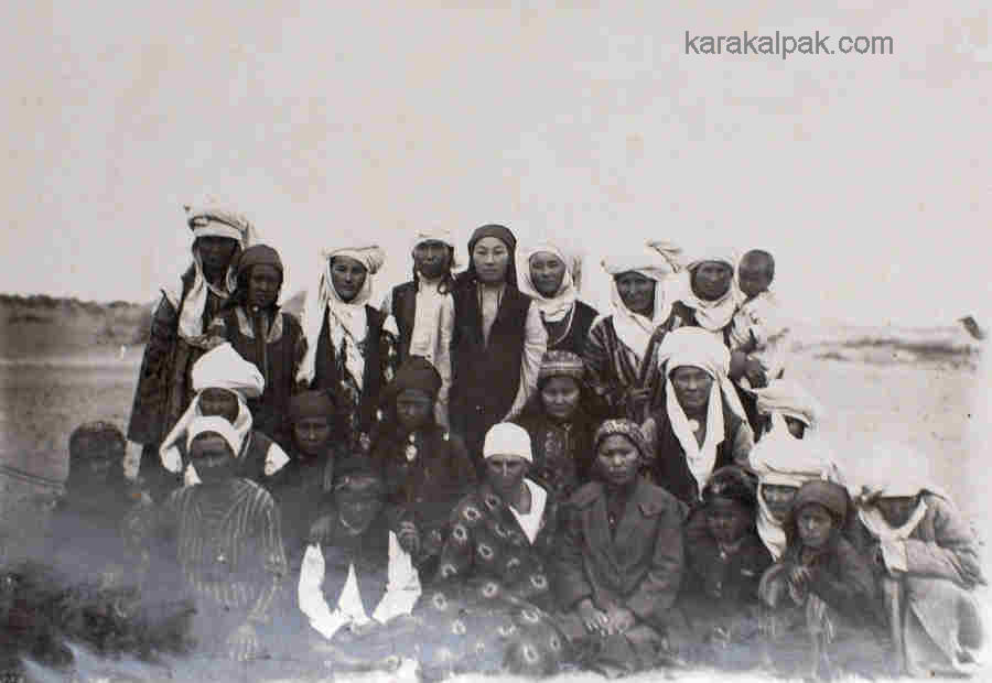 Karakalpak women and children
