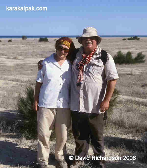 David and Sue at the Aral Sea