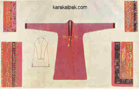 Illustration of a Karakalpak jipek jegde