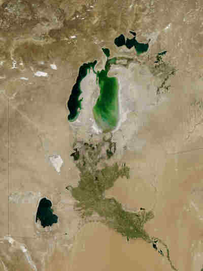 The Aral Sea in September 2003