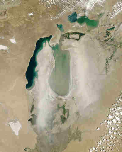 The Aral Sea in June 2006