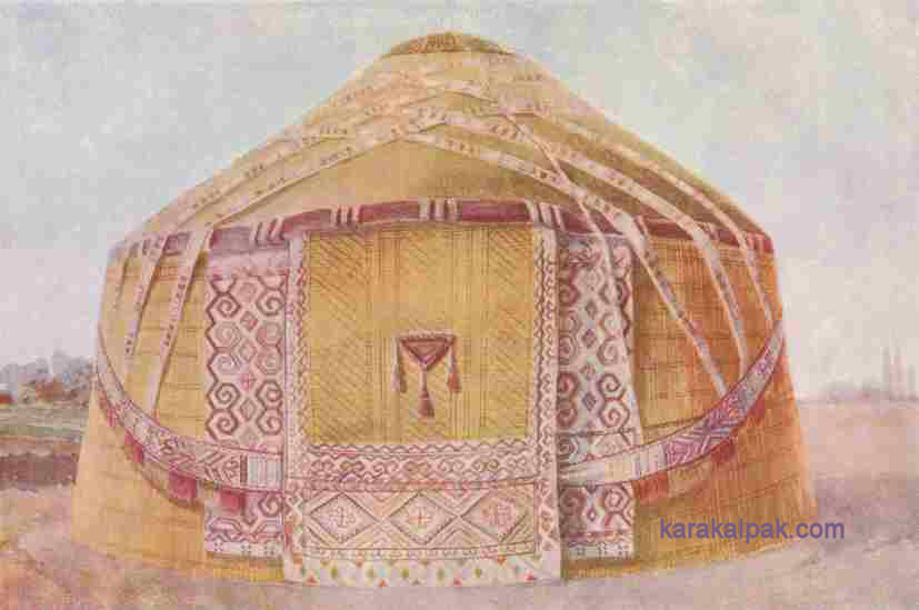 Idealistic image of the Karakalpak yurt