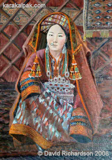 Karakalpak girl in traditional costume