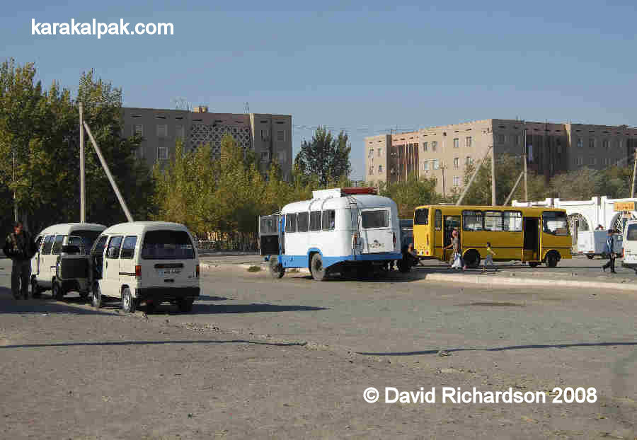 The bus station in front of the railway station