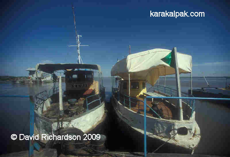 Working boats on the Amu Darya