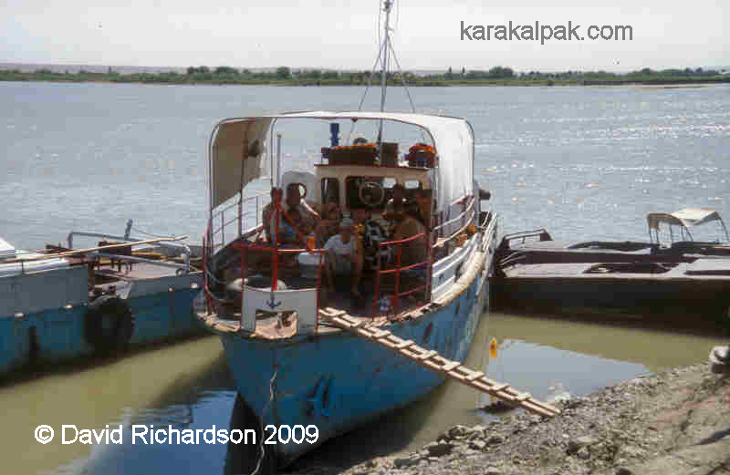 Pleasure boat on the Amu Darya